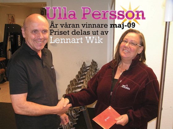 Ulla Persson vann månadslotteriet maj 2009