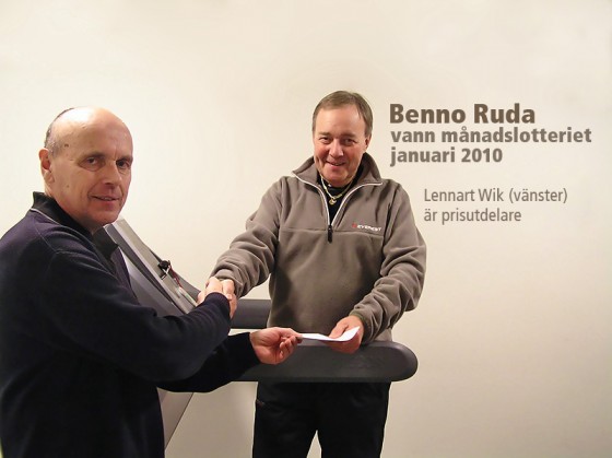 Benno Ruda vann månadslotteriet januari 2010